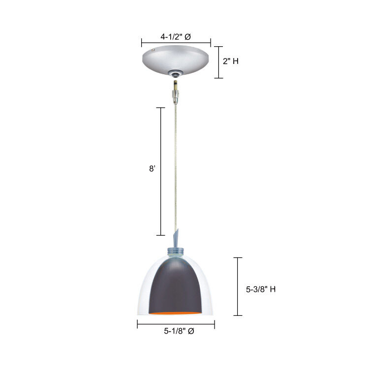 Lina 1 Light 5.13 inch Satin Nickel Mini Pendant Ceiling Light
