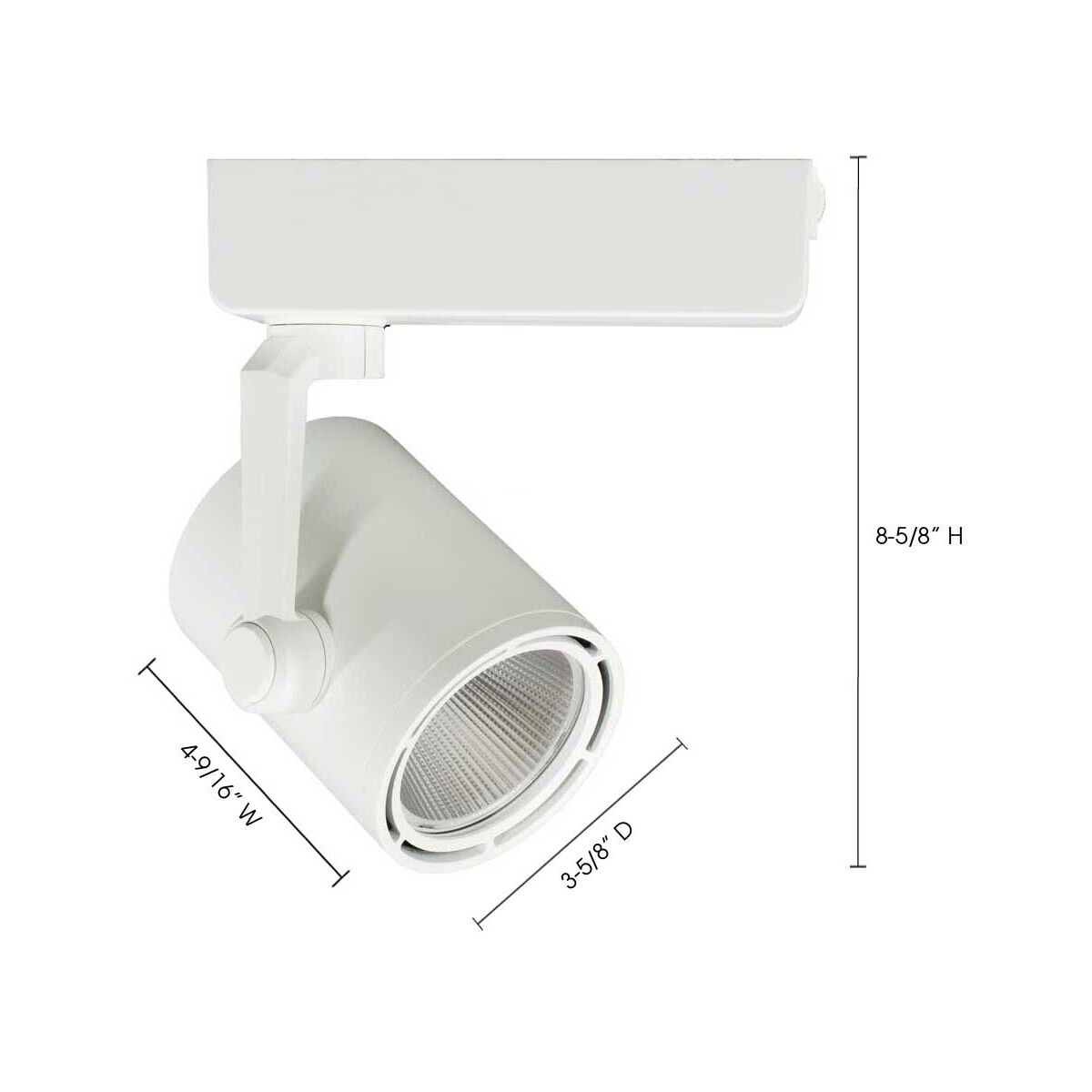H-Type 1 Light 120V White Track Head Ceiling Light