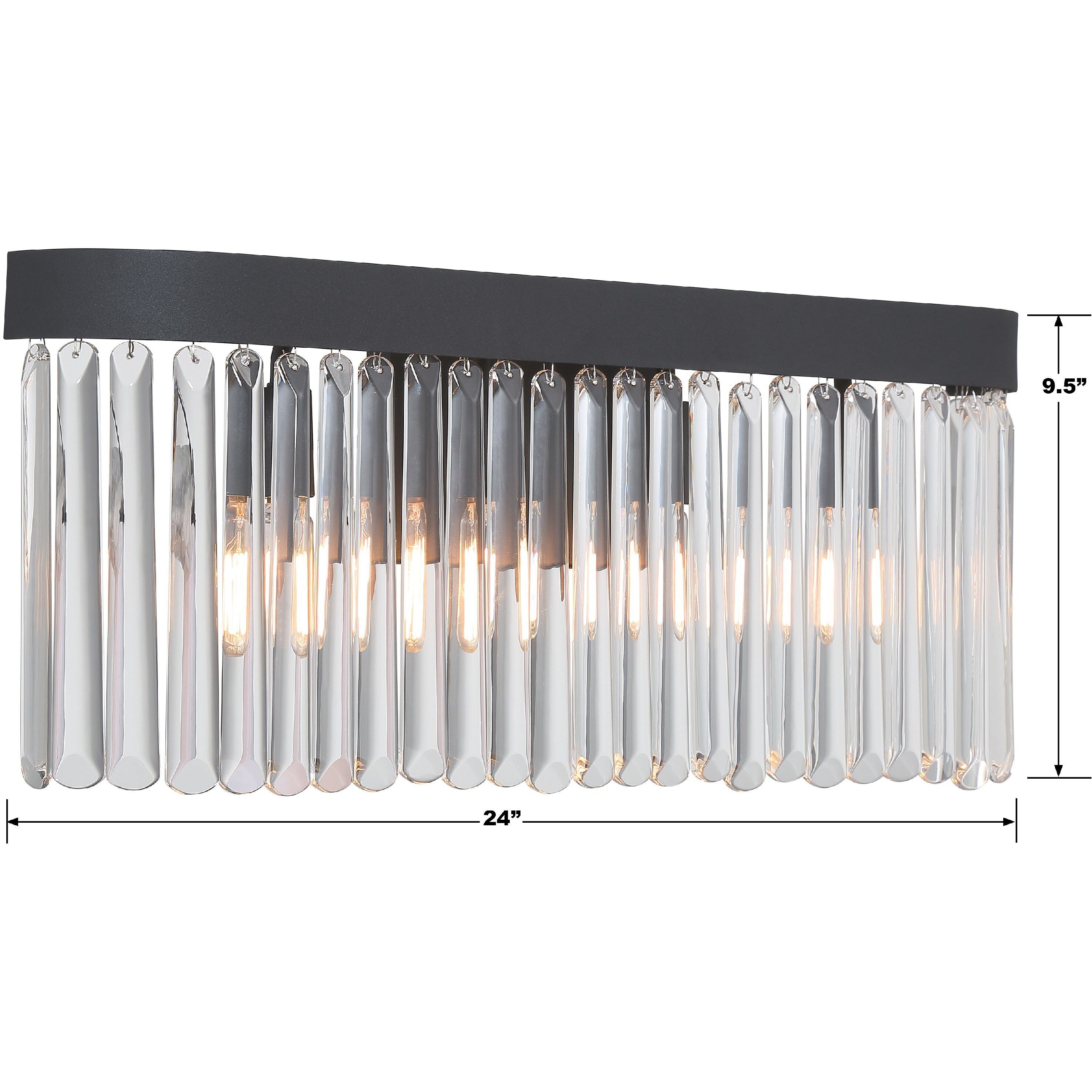 Emory Sconce Wall Light in Black Forged