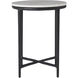 Veroia 19.68 X 14.96 inch Matte Black and White Side Table