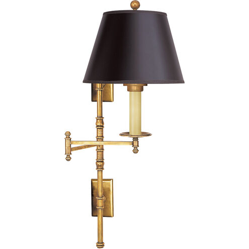 Chapman & Myers Dorchester3 24 inch 100.00 watt Antique-Burnished Brass Swing Arm Wall Light in Black