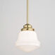 Huntley LED 6.25 inch Natural Brass Mini Pendant Ceiling Light