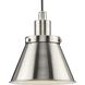 Hinton 1 Light 8.25 inch Brushed Nickel Mini-Pendant Ceiling Light