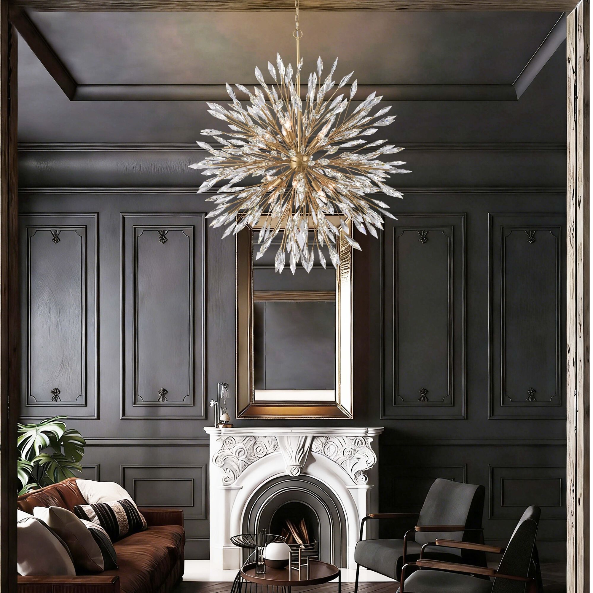 Crystal Fusion 12 Light 42 inch Peruvian Gold Chandelier Ceiling Light