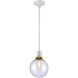 Zigrina 1 Light 7.88 inch Matte White with Aged Brass Pendant Ceiling Light