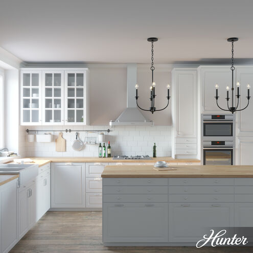 Southcrest 4 Light 18 inch Flat Matte Black Chandelier Ceiling Light