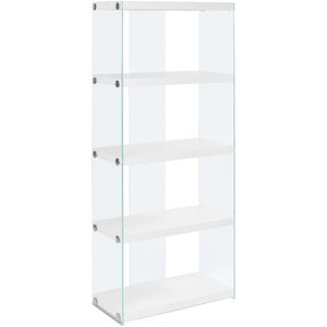 Doylestown White and Clear Bookcase