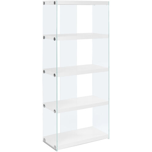 Doylestown White and Clear Bookcase