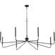 Providence 8 Light 15.25 inch Matte Black Chandelier Ceiling Light