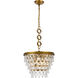 Nordic 4 Light 16 inch Brass Pendant Ceiling Light