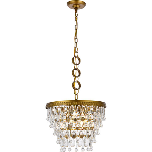 Nordic 4 Light 16 inch Brass Pendant Ceiling Light
