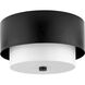 Silva 2 Light 14 inch Matte Black Flush Mount Ceiling Light, Design Series