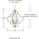 Ellis 4 Light 26 inch Brushed Gold Pendant Ceiling Light