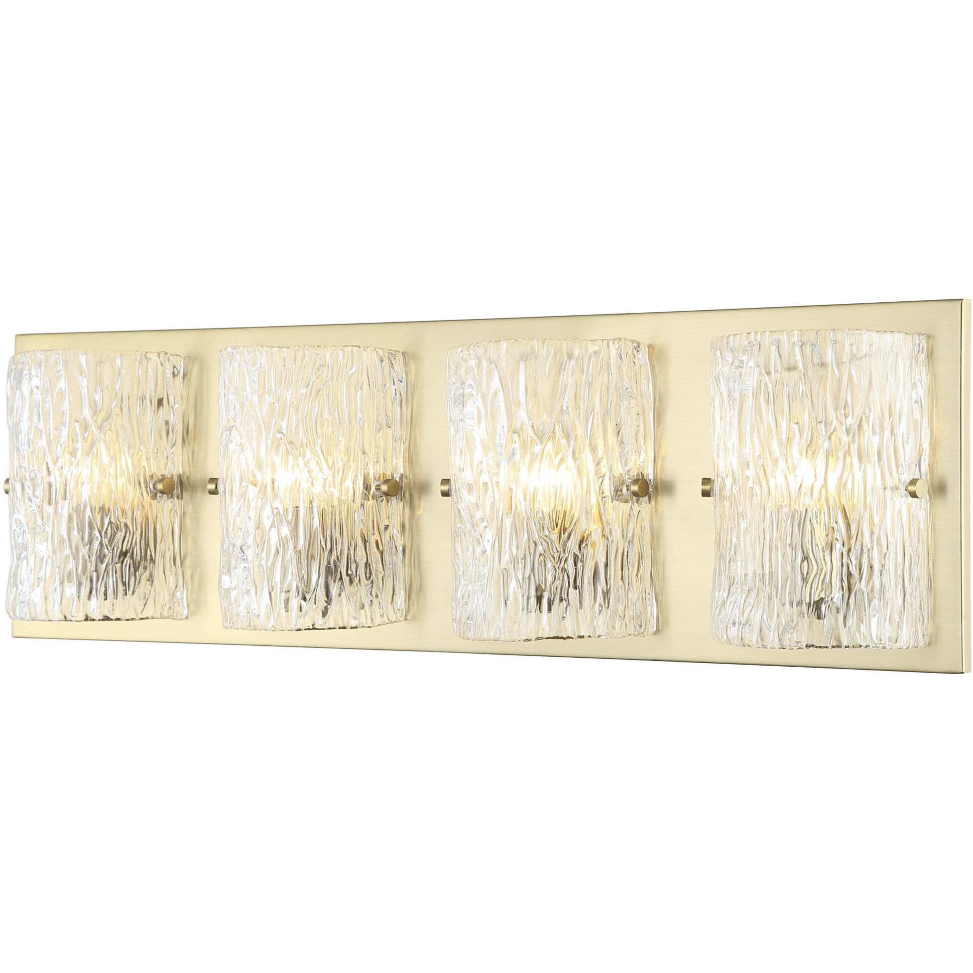 Morgan 4 Light 31 inch Satin Brass Bath Vanity Wall Light