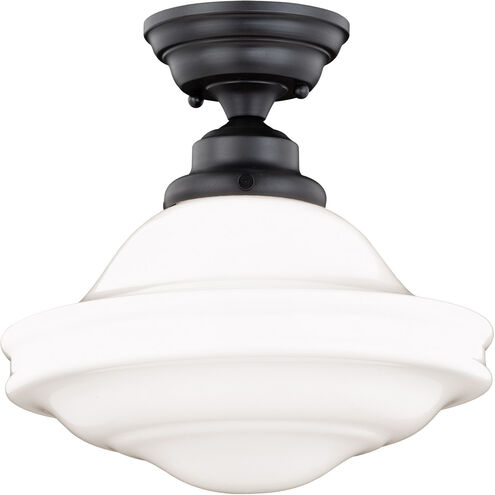 Huntley LED 12 inch Oil Rubbed Bronze Semi-Flush Mount Ceiling Light