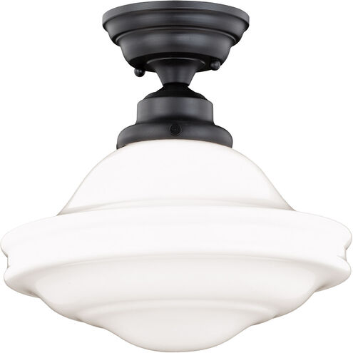 Huntley 1 Light 12 inch Oil Rubbed Bronze Semi-Flush Mount Ceiling Light