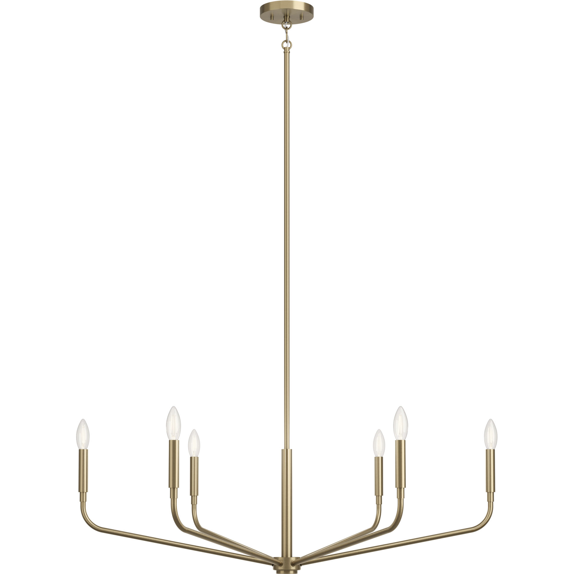 Madden 6 Light Champagne Bronze Chandelier Ceiling Light, 1 Tier Large