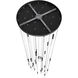 Main St. LED 30 inch Black Multi Port Pendant Ceiling Light in Frosted