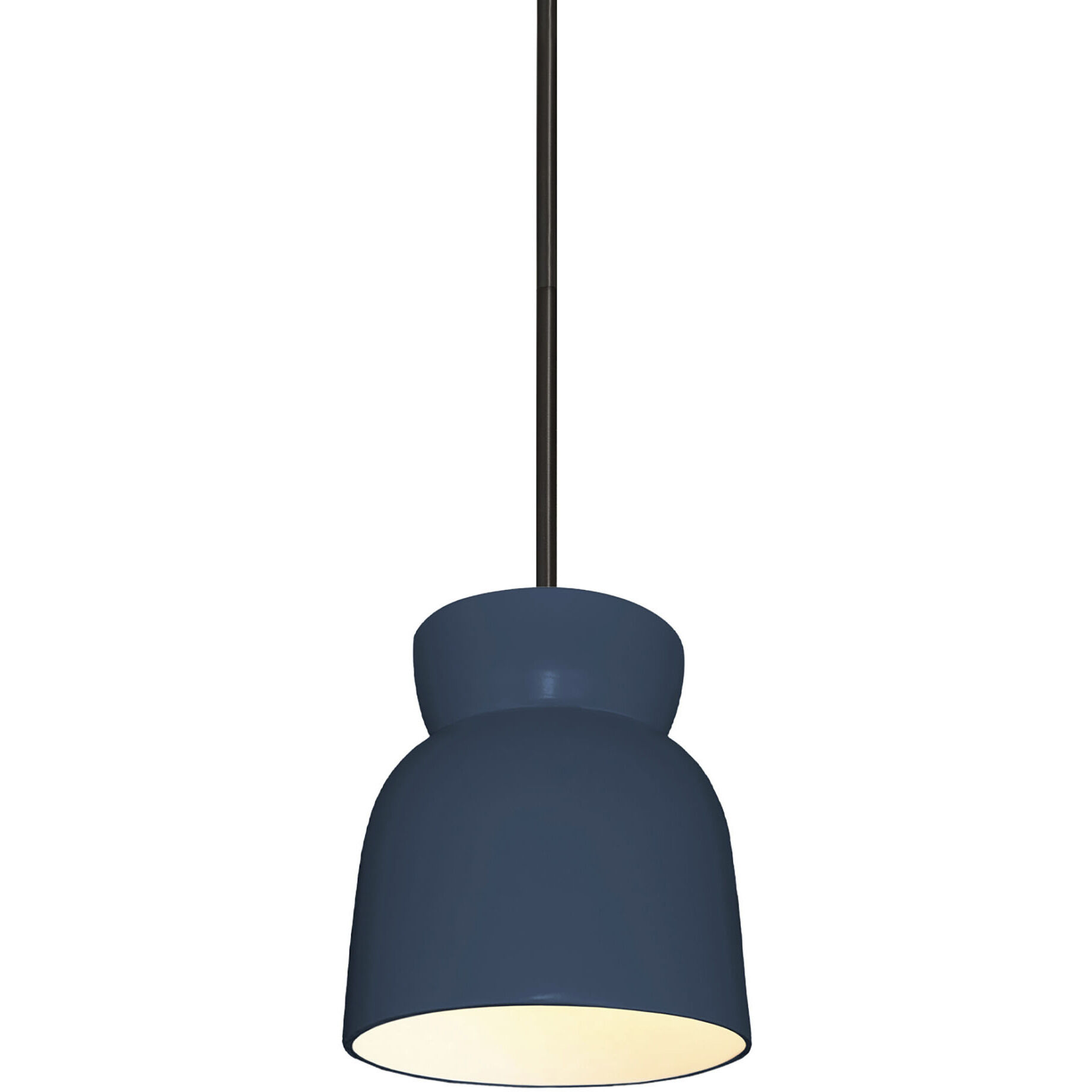 Radiance Collection 1 Light 8 inch Midnight Sky with Matte Black Pendant Ceiling Light