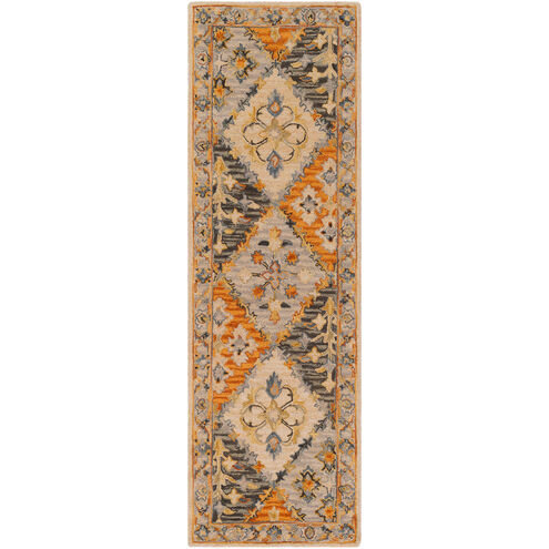 Artemis 96 X 30 inch Burnt Orange/Camel/Charcoal/Denim/Olive Rugs