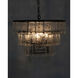 Carnegie 4 Light 20 inch Black Chandelier Ceiling Light, Medium