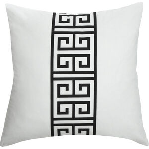 Dann Foley 24 inch White and Black Decorative Pillow