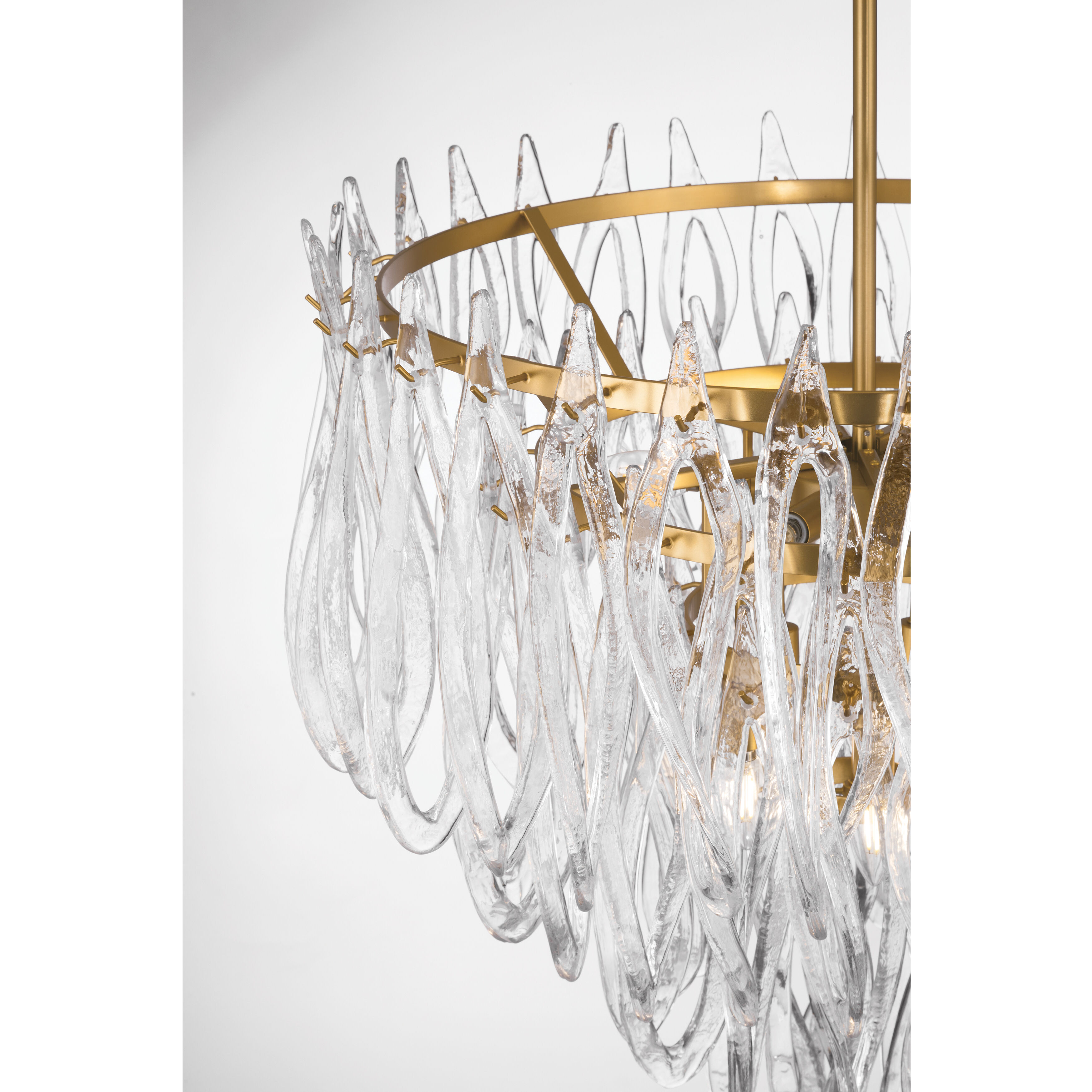 Glassara 10 Light 31.75 inch Legacy Brass Pendant Ceiling Light