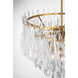 Glassara 10 Light 31.75 inch Legacy Brass Pendant Ceiling Light