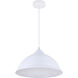 Circa 1 Light 15.5 inch White Pendant Ceiling Light