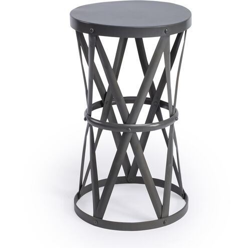 Empire Round Iron 22 X 13 inch Industrial Chic Accent Table