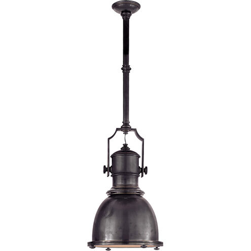 Chapman & Myers Country Industrial 1 Light 14 inch Bronze Pendant Ceiling Light, Small