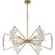 Marbella 6 Light 36 inch Gold Shimmer Chandelier Ceiling Light