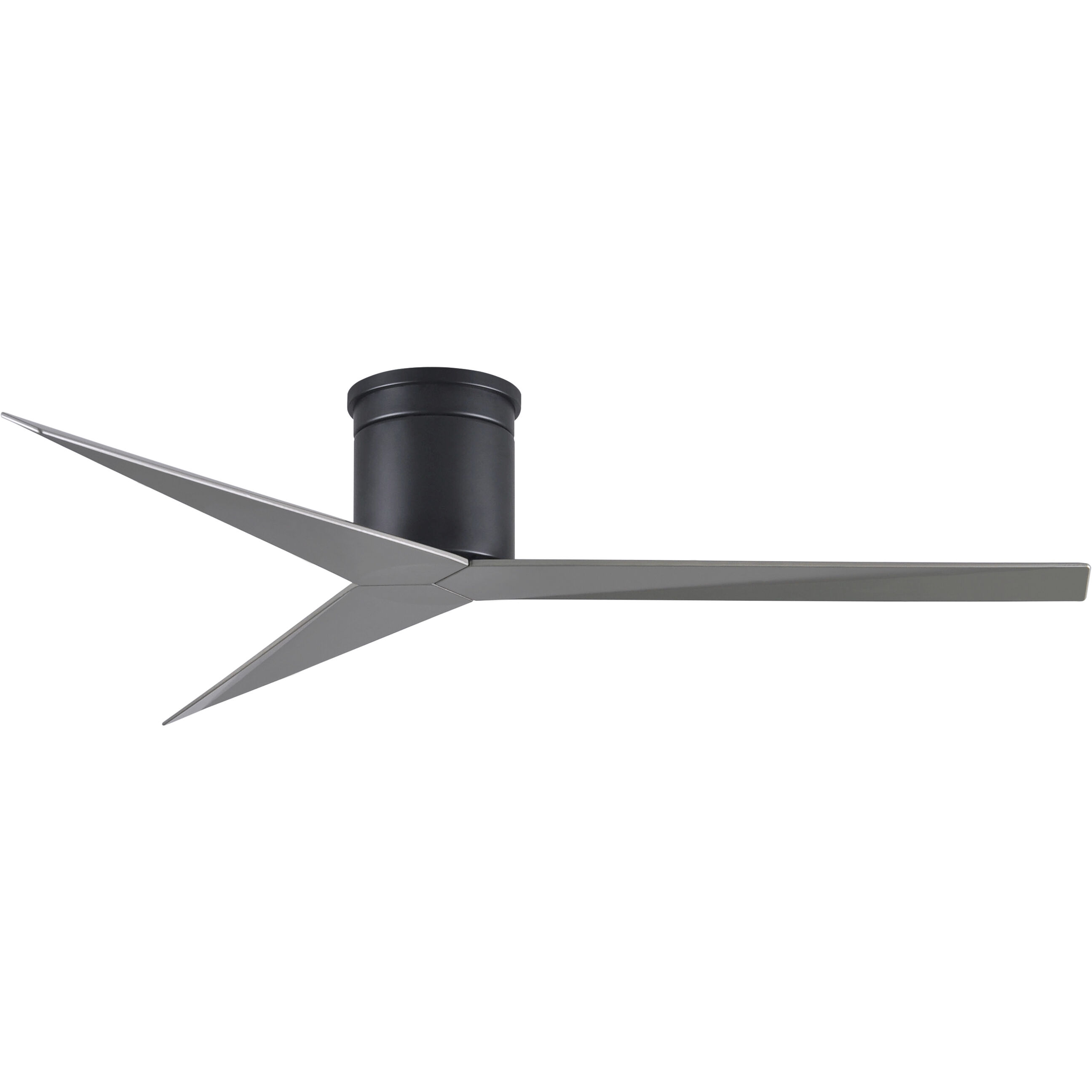 Atlas Eliza-H 56 inch Matte Black with Brushed Nickel Blades Flush Mount Ceiling Fan, Atlas