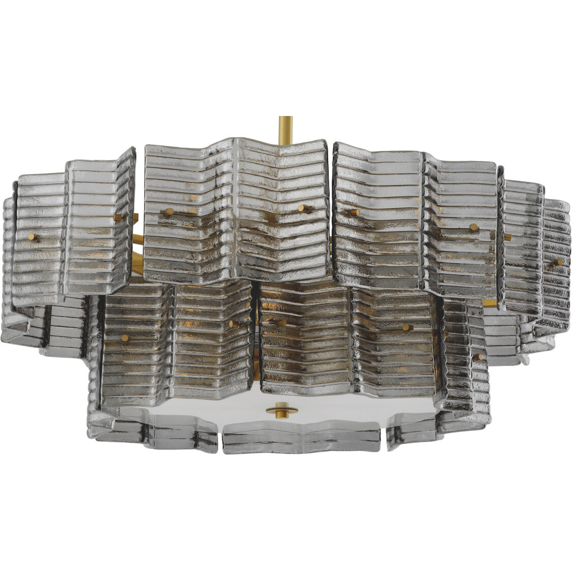 Silvano 12 Light 34.65 inch Smoke Glass Chandelier Ceiling Light