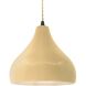 Radiance 1 Light 11.5 inch Matte Black and Muted Yellow Pendant Ceiling Light