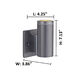 Riga 1 Light 6 inch Anthracite Outdoor Wall Light