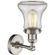 Franklin Restoration Bellmont 1 Light 6 inch Brushed Satin Nickel Semi-Flush Mount Ceiling Light in Clear Glass, Franklin Restoration
