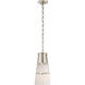Thomas O'Brien Robinson 1 Light 7.5 inch Polished Nickel Pendant Ceiling Light in White Glass, Medium