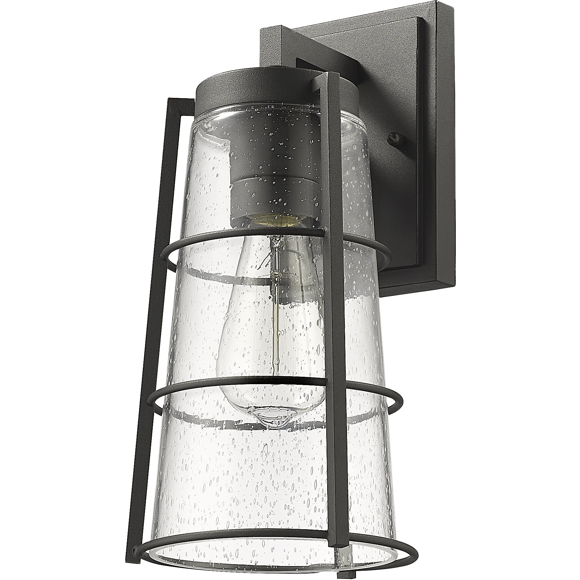 Helix 1 Light 13 inch Black Outdoor Wall Light