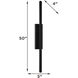 Mono 1 Light 50 inch Black Outdoor Wall Sconce