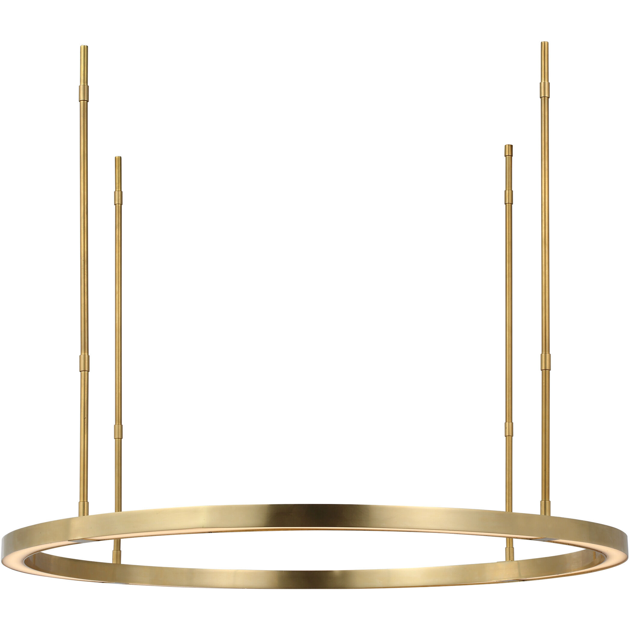 Mick De Giulio Stagger 1 Light 30 inch Hand Rubbed Antique Brass Chandelier Ceiling Light