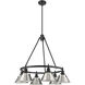 Yep Orwell 29 inch 60.00 watt Matte Black Chandelier Ceiling Light in Pewter