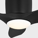 Titus 32 Hugger LED 32 inch Midnight Black with Midnight Black ABS Blades Ceiling Fan