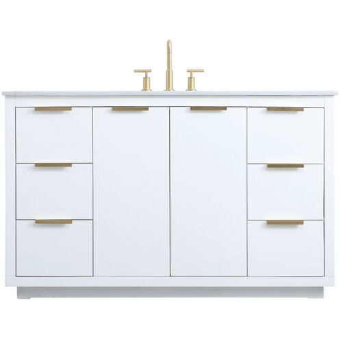 Blake 54 X 22 X 34 inch White Vanity Sink Set
