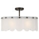 Ashton 4 Light 20 inch Mediterranean Bronze Covertible SemiFlush Ceiling Light, Essentials