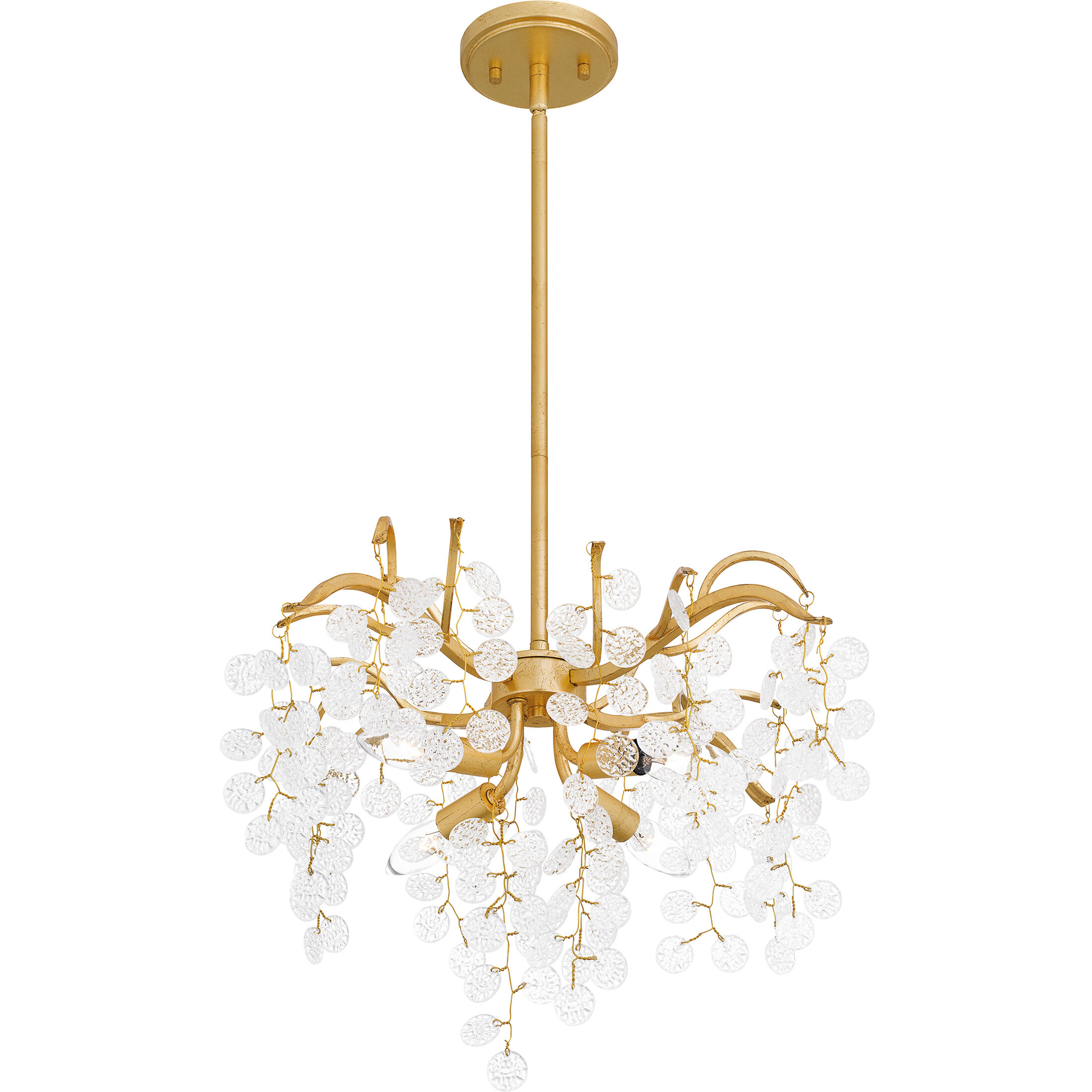 Maple 4 Light 22 inch Gold Leaf Pendant Ceiling Light