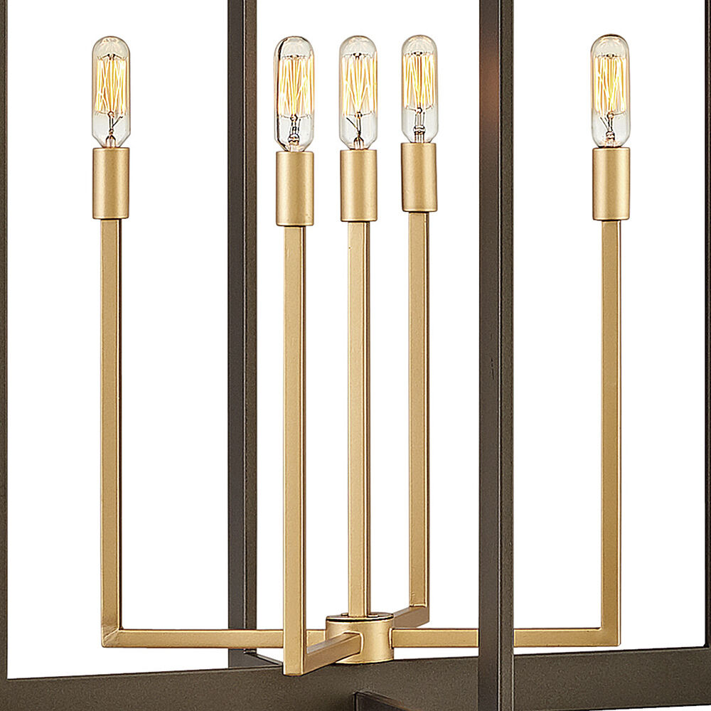 Anders 5 Light 22 inch Metallic Matte Bronze with Deluxe Gold Indoor Chandelier Ceiling Light