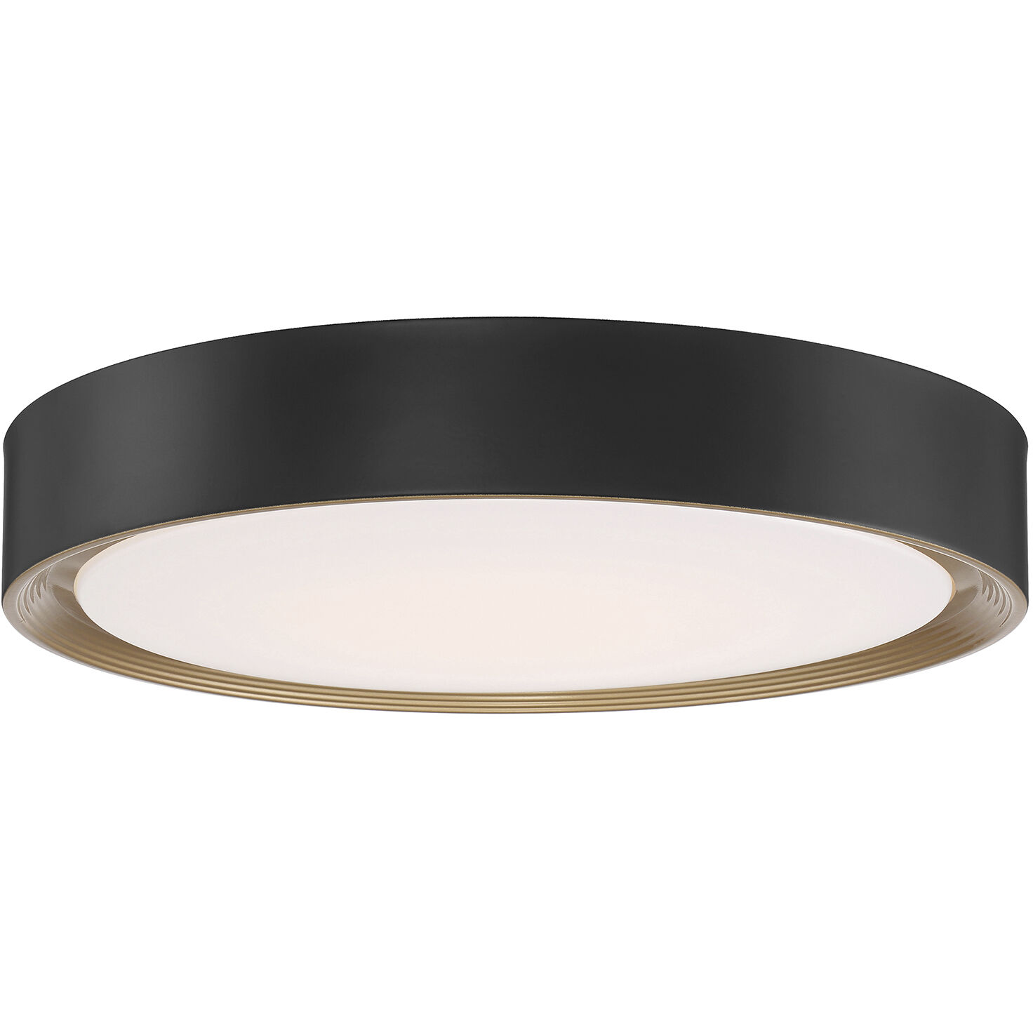 Malaga LED 23.75 inch Matte Black and White Flush Mount Ceiling Light