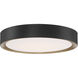 Malaga LED 23.75 inch Matte Black and White Flush Mount Ceiling Light