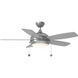 Discus Classic 44 44 inch Brushed Steel with Silver Blades Ceiling Fan